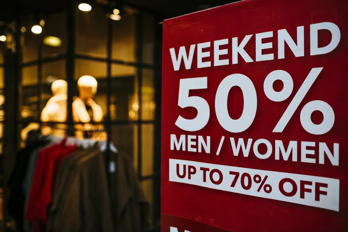 Second Qwen output: the requested 70% remains and the large SALE text has changed.
